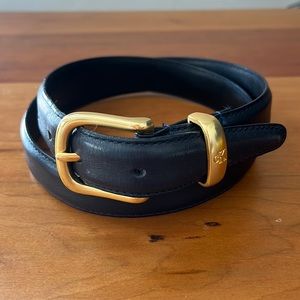 Calvin Klein genuine leather navy belt in medium